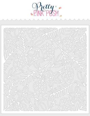 Pretty Pink Posh - Christmas Background Stencil