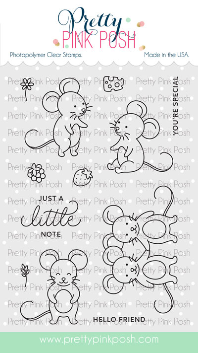 Pretty Pink Posh - Mouse Friends Stamp Set