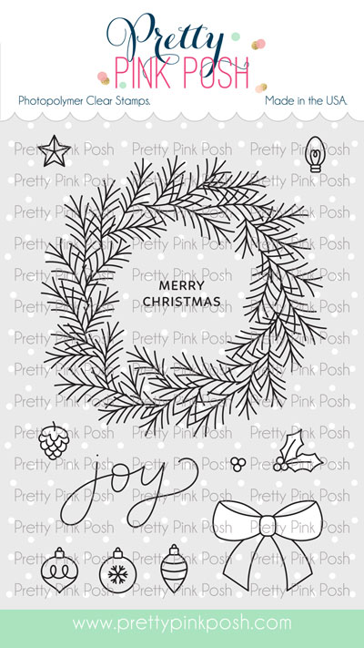Pretty Pink Posh - Pine Wreath Stamp Set