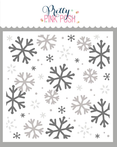 Pretty Pink Posh - Layered Snowflakes Stencil (3Lyr)