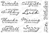 Whimsy Stamps - Simple Everyday Greetings - Sentiments Collection
