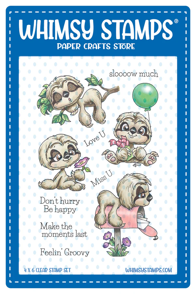 Whimsy Stamps - Sloth Moments Clear Stamps