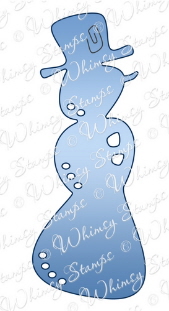 Whimsy Stamps - Snowman Tag Die - Shapeology Dies