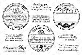Whimsy Stamps - Summer Letter Seals - Sentiments Collection