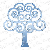 Whimsy Stamps - Swirly Tree Die - Shapeology Dies