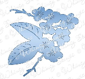 Whimsy Stamps - Violet Flower Die - Shapeology Dies