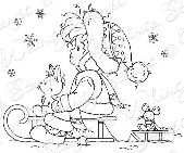 Whimsy Stamps - Wee Stamps - Let It Snow - Wee Stamps