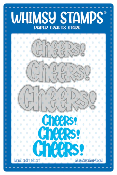 Whimsy Stamps - Cheers! Word Die Set