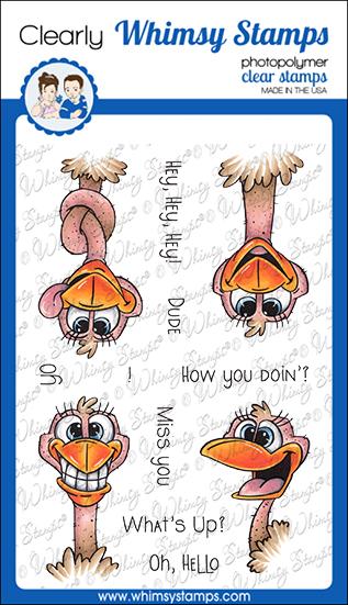 Whimsy Stamps - Hey Ostrich Clear Stamps