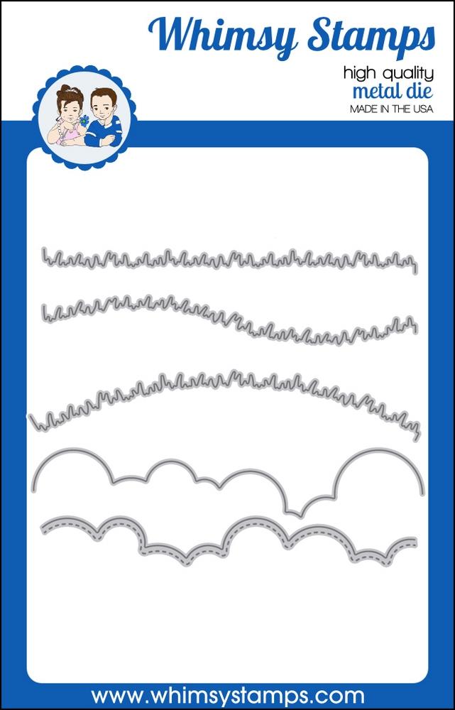 Whimsy Stamps - Grass and Cloud Edger Die Set