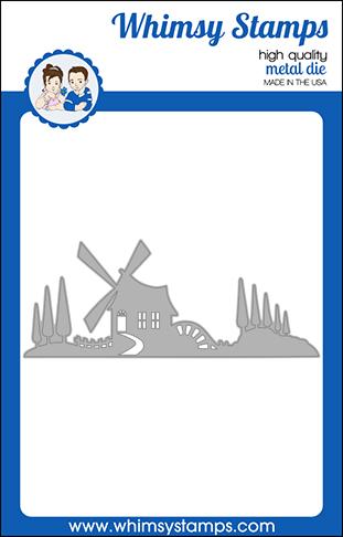 Whimsy Stamps - Slimline Woodland Cottage Die (SO)