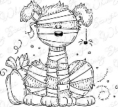 Whimsy Stamps - Mummy Dog - Meljen's Designs
