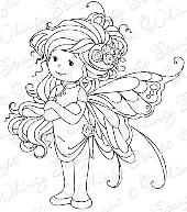 Whimsy Stamps - Wee Stamps - Summer Fairy - Wee Stamps