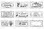 Whimsy Stamps - Sympathy Notables 3 - Sentiments Collection